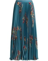 Etro - Pleated Floral-Print Midi Skirt - Lyst