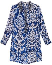 Maliparmi - Ikat-Print Bead-Embellished Dress - Lyst
