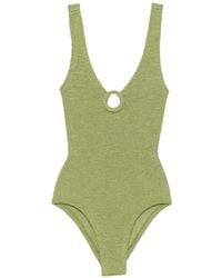 Hunza G - Celine Crinkle-Effect Swimsuit - Lyst