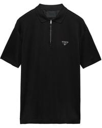 Prada - Re-Nylon Logo Polo Shirt - Lyst