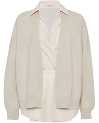 Brunello Cucinelli - Cashmere Layered Cardigan - Lyst