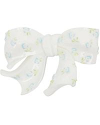ShuShu/Tong - Floral-Print Embossed Bow Hair Clip - Lyst