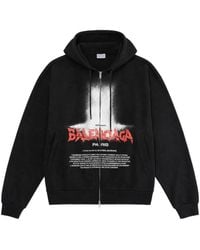 Balenciaga - The Door Graphic-Print Zip-Up Hoodie - Lyst