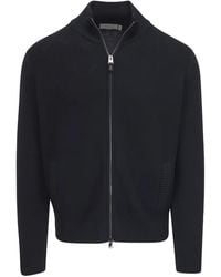 Canali - Zip-Up Cardigan - Lyst