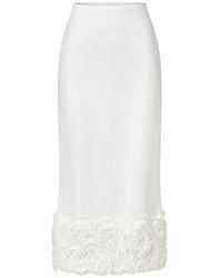 Alexis - Cormara Ruffled-Trim Midi Skirt - Lyst