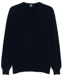 Fedeli - V-Neck Cashmere Sweater - Lyst