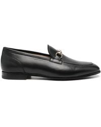 SCAROSSO - Buckle-Detail Leather Loafers - Lyst