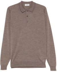 John Smedley - Long-Sleeved Polo Shirt - Lyst
