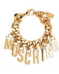 Moschino - Bracelet chaîne à breloque logo - Lyst