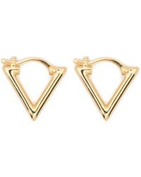 LAG World - Mini Lil Triangle Hoop Earrings - Lyst