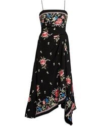Erdem - Floral Draped Asymmetric Dress - Lyst