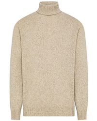 Seventy - Roll-Neck Ribbed-Trim Sweater - Lyst