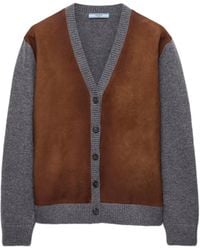 Prada - Wollen En Suède Vest - Lyst