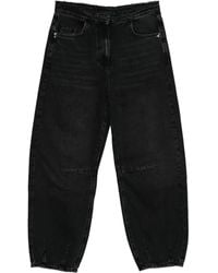 Patrizia Pepe - Frayed-Waist Balloon Jeans - Lyst