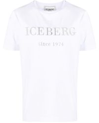 Iceberg - Katoenen T-shirt Met Geborduurd Logo - Lyst