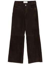 Nour Hammour - Milo Suede Trousers - Lyst