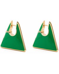 Bottega Veneta - Triangle Enamel Earrings - Lyst