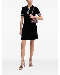 Morgan - Pleated-Skirt Polo Mini Dress - Lyst