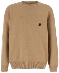 MSGM - Logo-Embroidered Crew-Neck Sweater - Lyst
