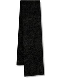 ARMANI EXCHANGE - Logo-Plaque Chenille-Knit Scarf - Lyst