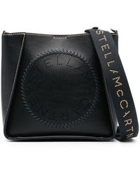 Stella McCartney - Logo-embellished Leather Shoulder Bag - Lyst