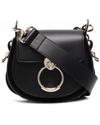 Chloé - Small Tess Bag In Shiny & Suede Leather - Lyst