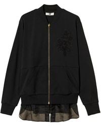 Twinset - Sweater Met Borduurwerk En Organza Vlakken - Lyst