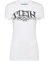 Philipp Plein - Logo-Embellished Cotton T-Shirt - Lyst
