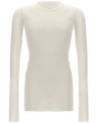 Rick Owens - Tower Rib Ls T Raw-Cut T-Shirt - Lyst