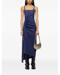 Rabanne - Draped Snap-Button Maxi Dress - Lyst