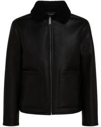 KARL LAGERFELD - Faux-Shearling Reversible Jacket - Lyst