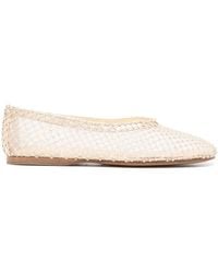 forte_forte - Rhinestone-Embellished Mesh Ballerina Shoes - Lyst