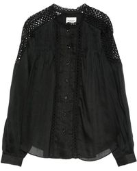 Isabel Marant - Chemise À Détails Plissés En Dentelle Guipure - Lyst