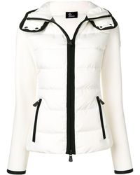 3 MONCLER GRENOBLE Doudoune à liserés contrastants - Blanc