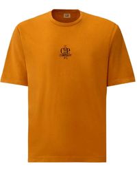C.P. Company - 1020 Jersey Short-Sleeve Embroidery T-Shirt - Lyst