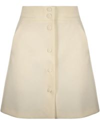 RED Valentino - Button-Front A-Line Mini Skirt - Lyst