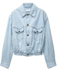 Versace - Elasticated-Waist Denim Jacket - Lyst