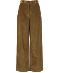 Miu Miu - Pantalon En Velours Côtelé À Coupe Ample - Lyst