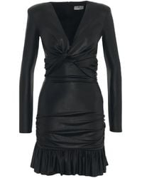 Elisabetta Franchi - Ruffled-Hem Mini Dress - Lyst