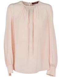 Max Mara - Gathered Blouse - Lyst