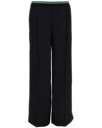 Plan C - Gerade Hose Mit Elastischem Bund - Lyst