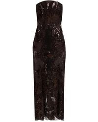 Elie Saab - Robe Mi-Longue À Ornements En Sequins - Lyst