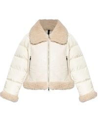 Moncler - Rubrouk Jacke Mit Kragen Aus Faux Shearling - Lyst