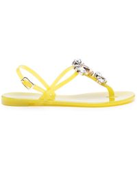 Casadei - Jelly Crystal-embellished Sandals - Lyst