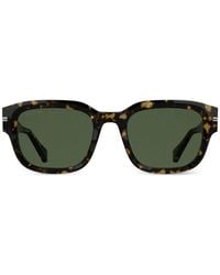 Lacoste - Lunettes De Soleil Rectangulaires À Effet Écailles De Tortue - Lyst