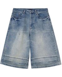 FIVE CM - Panelled Denim Shorts - Lyst