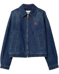 Miu Miu - Denim Trucker Jack - Lyst