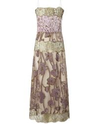 Roberto Cavalli - Floral-Pattern Lace Dress - Lyst