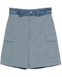 MM6 by Maison Margiela - Denim-Panel Cargo Shorts - Lyst