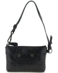 Balenciaga - Le City Studded Leather Clutch - Lyst